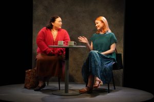 Danielle Ryan and Kate MacCluggage in a scene from The Approach at the Irish Rep. Photo by Carol Rosegg